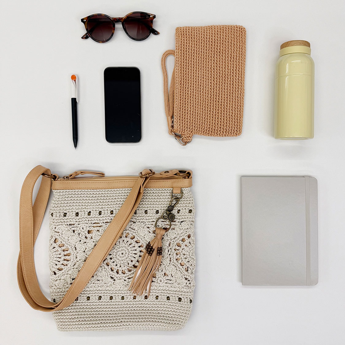 Lucia Crossbody Bag in Black Cherry Cozy Weave Crochet – The Sak