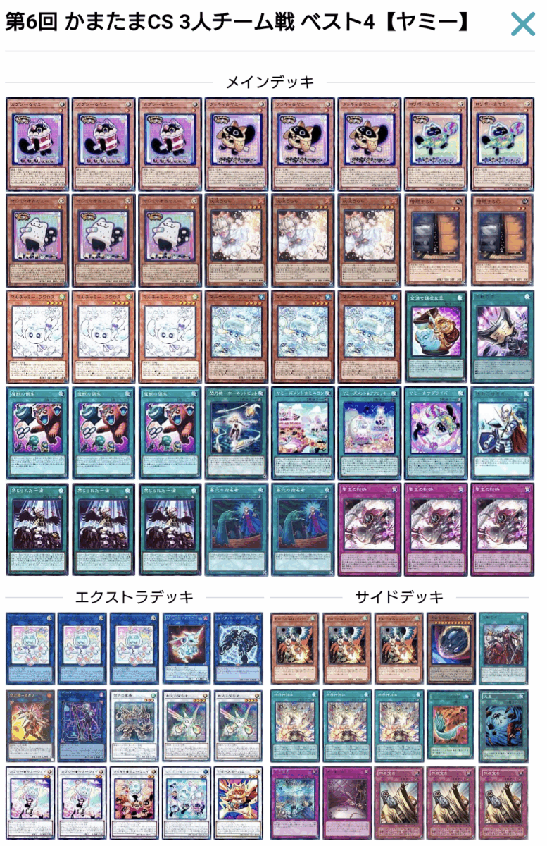 遊戯王OCG】第6回 かまたまCS 3人チーム戦の大会結果と環境考察【大会