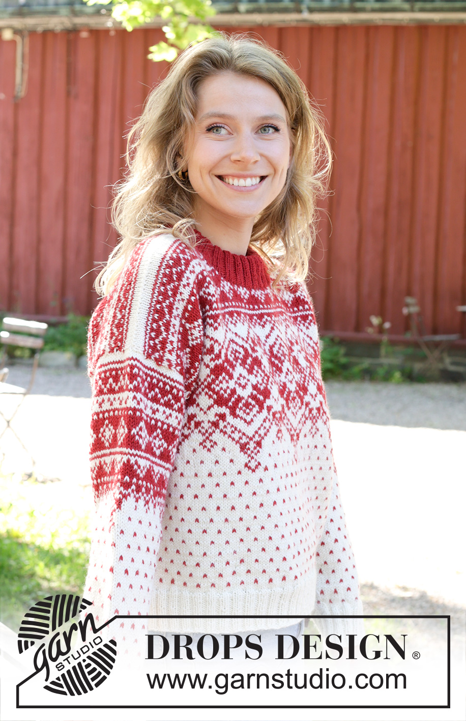 Nordic Flower / DROPS 255-17 - Free knitting patterns by DROPS Design