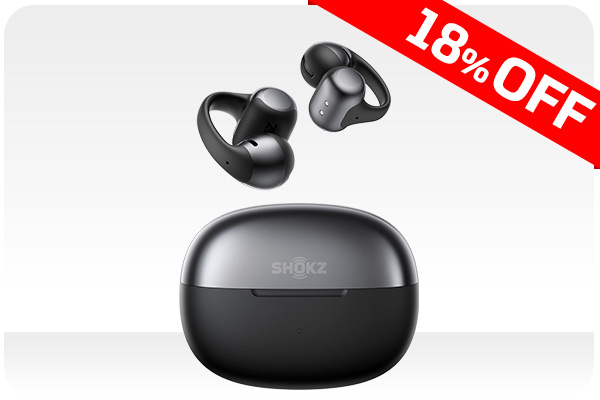 Shokz史上最軽量イヤーカフ型イヤホン。 Dolby Audio対応、耳を自動