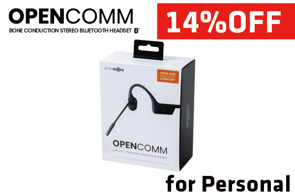 AfterShokz】次世代型骨伝導ヘッドセット OpenComm ノイズキャンセ