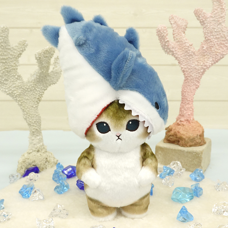 ぽてたまぬいぐるみ mofusand 噛みつきサメにゃん ベージュ【サン