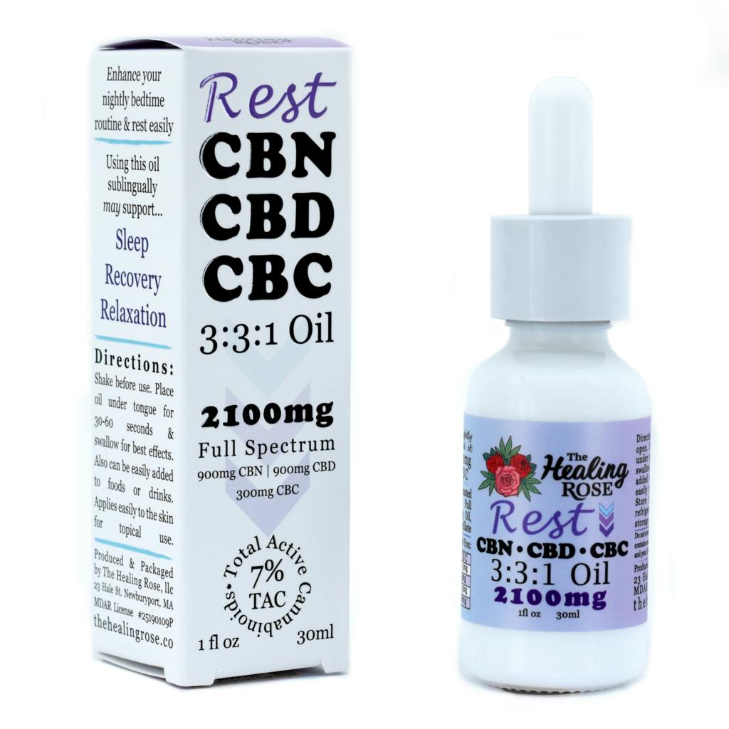 Tincture - The Healing Rose Full Spectrum 3:3:1 CBN:CBD:CBC Rest