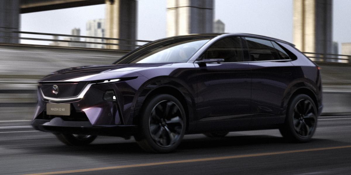 マツダが上海モーターショーで新型電動SUVのEZ-60を公開。長安汽車との