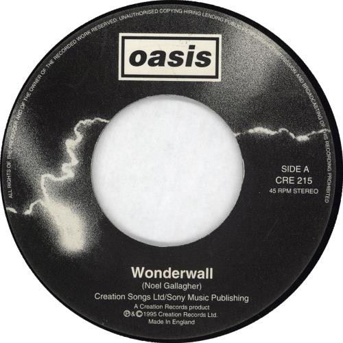 Oasis Wonderwall - Jukebox UK 7