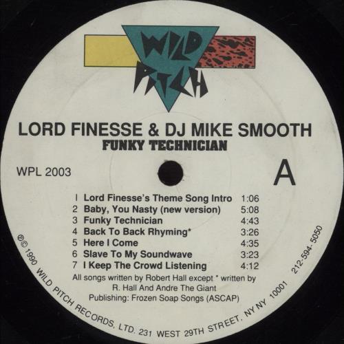 Lord Finesse Funky Technician - 1st US vinyl LP album (LP record