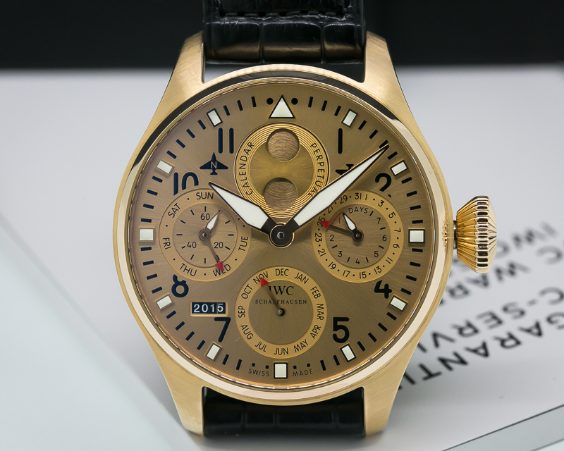 22613) IWC Big Pilot Perpetual Calendar Champagne Dial 18K Rose