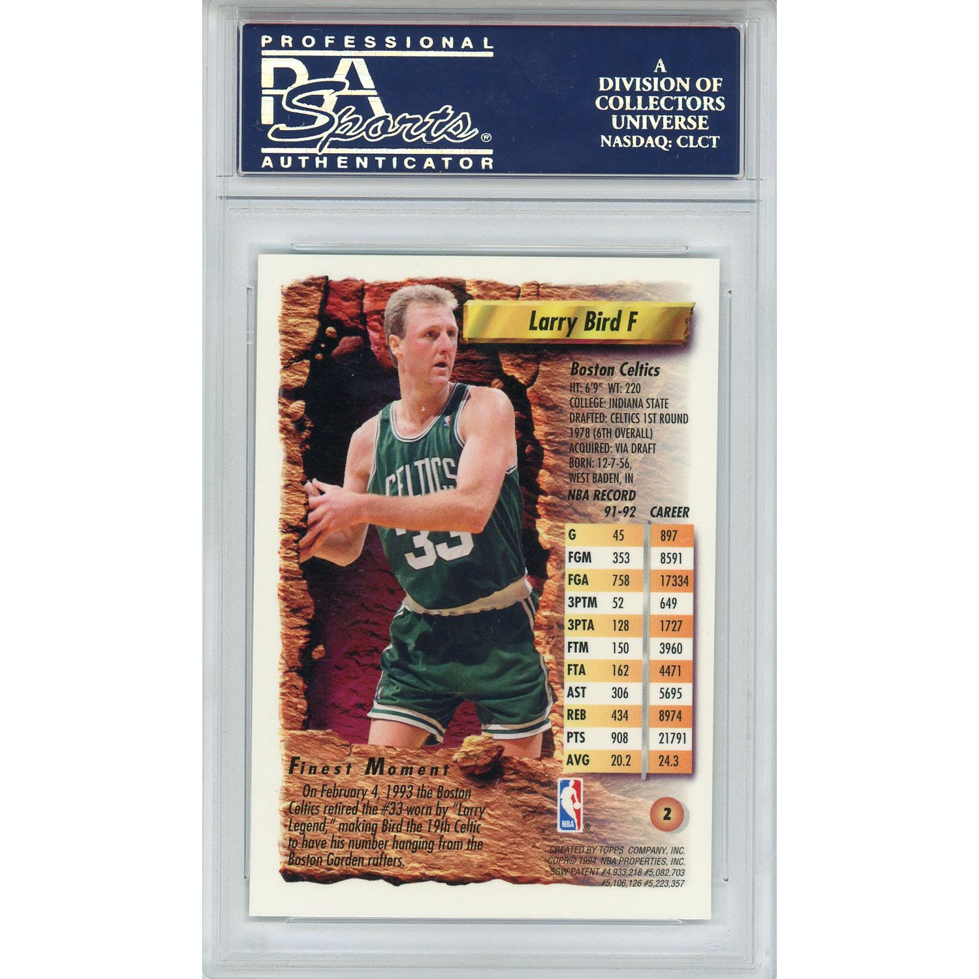 15枚限定】Larry Bird Topps Finest 15枚限定】Larry Bird Topps Finest