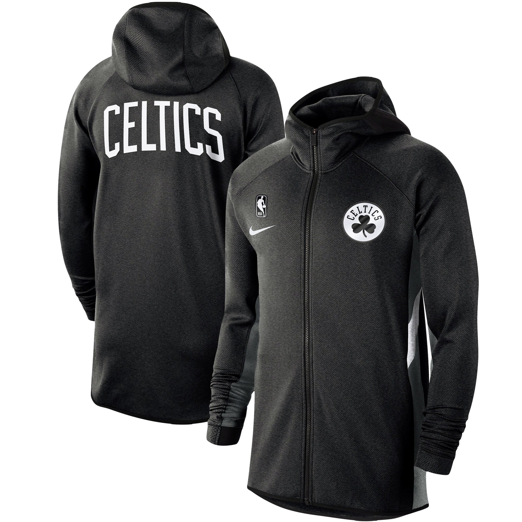 Men's Nike Heathered Black Boston Celtics Authentic Showtime