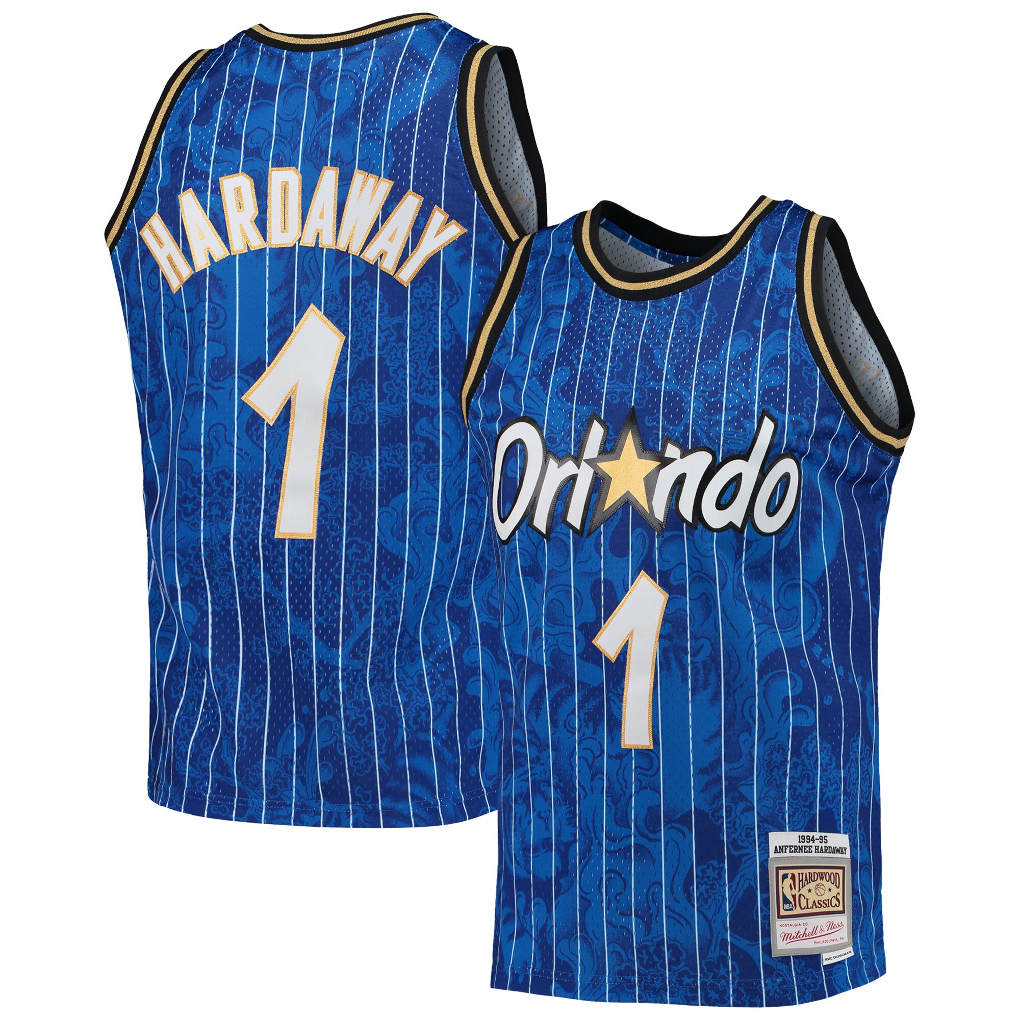 Men's Mitchell & Ness Penny Hardaway Blue Orlando Magic Hardwood