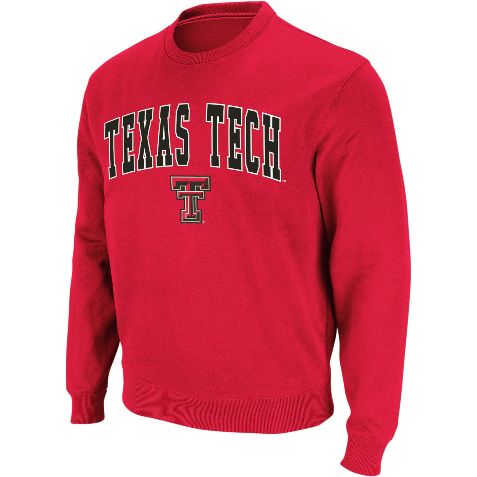 Men's Colosseum Red Texas Tech Red Raiders Arch & Logo Crew Neck