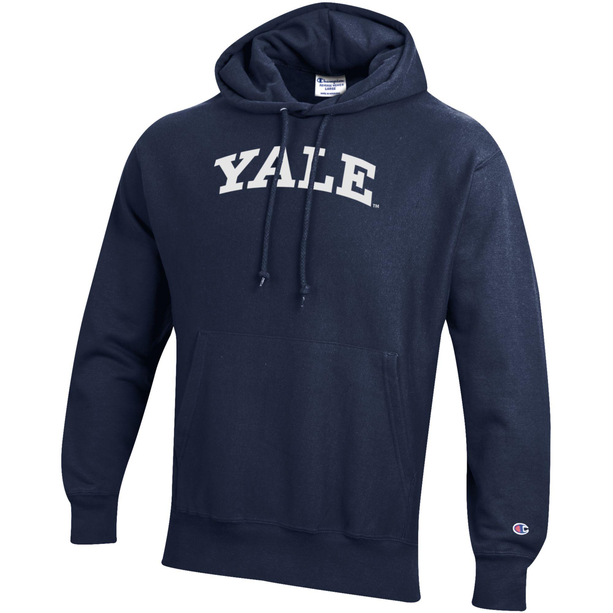 Men's Champion Navy Yale Bulldogs Reverse Weave Pullover Hoodie