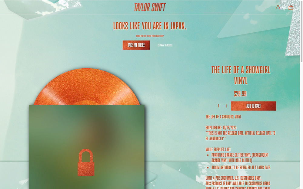 テイラー・スウィフト、新作アルバム『The Life Of A Showgirl』を発表