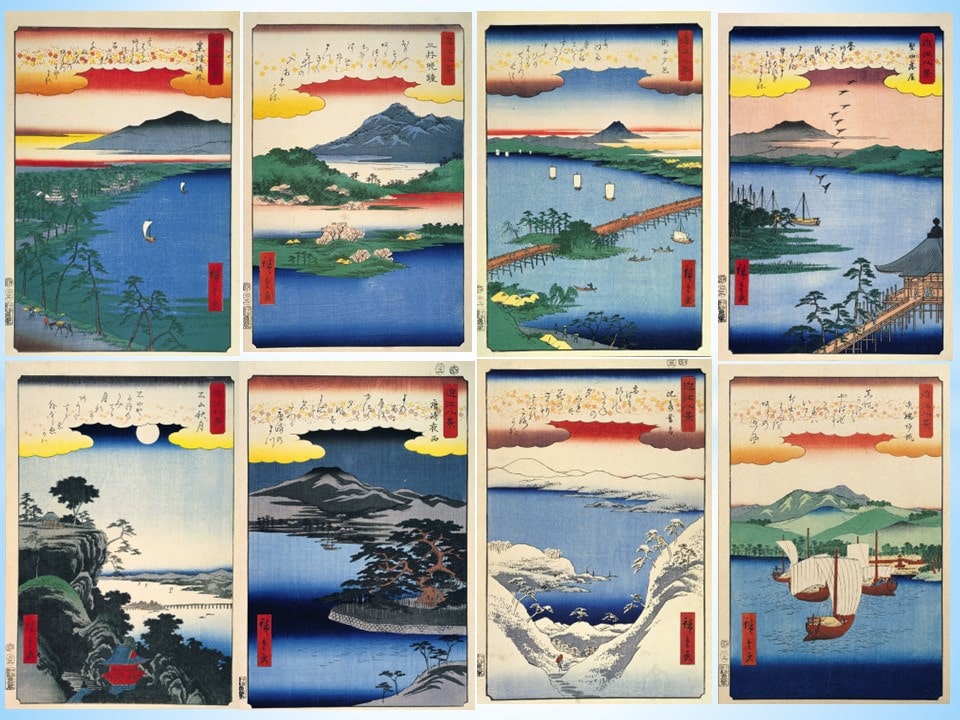 近江八景浮世絵（大津歴史博物館蔵） - びわ湖大津経済新聞