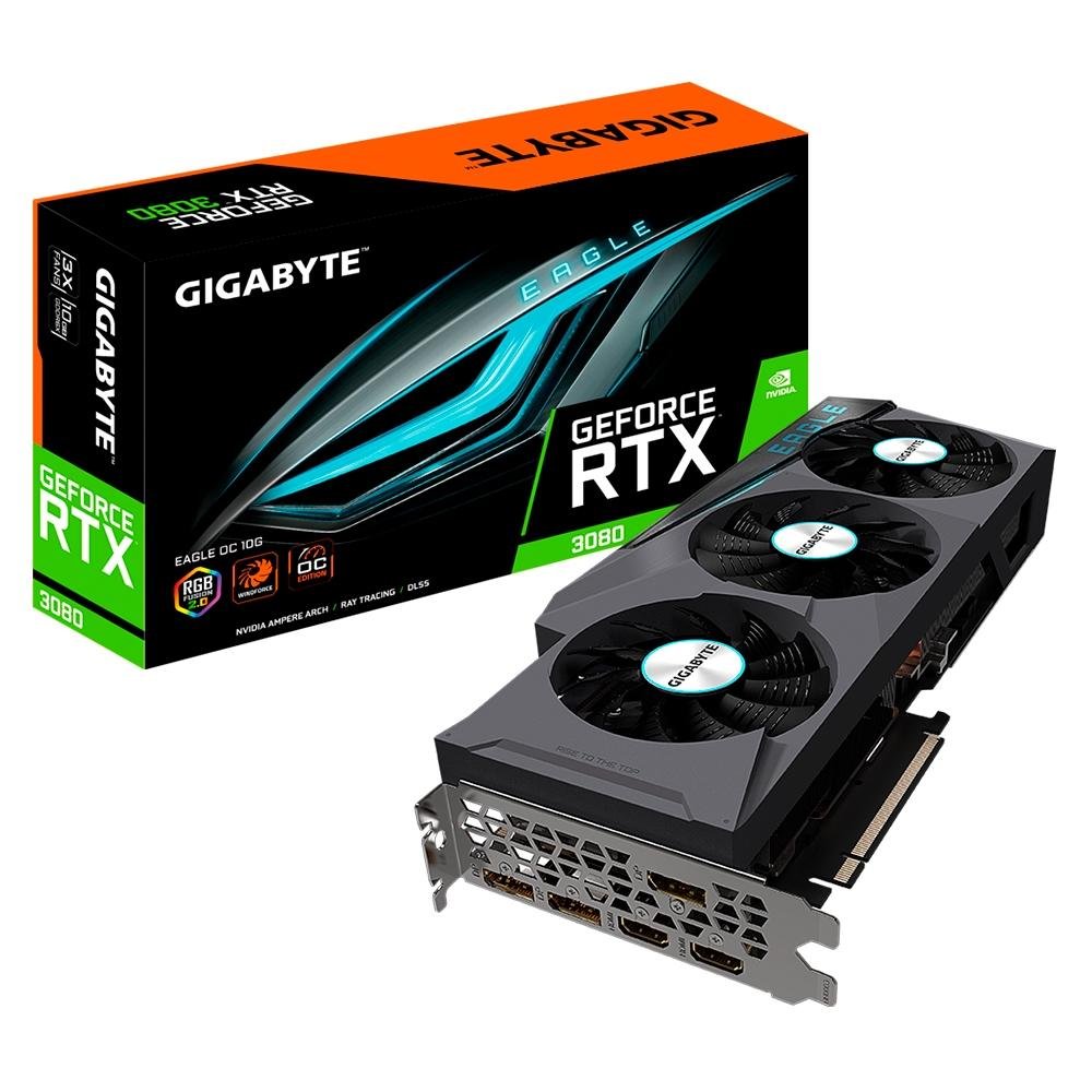 Placa de Vídeo Gigabyte NVIDIA GeForce RTX 3080, 10GB, GDDR6X - GV