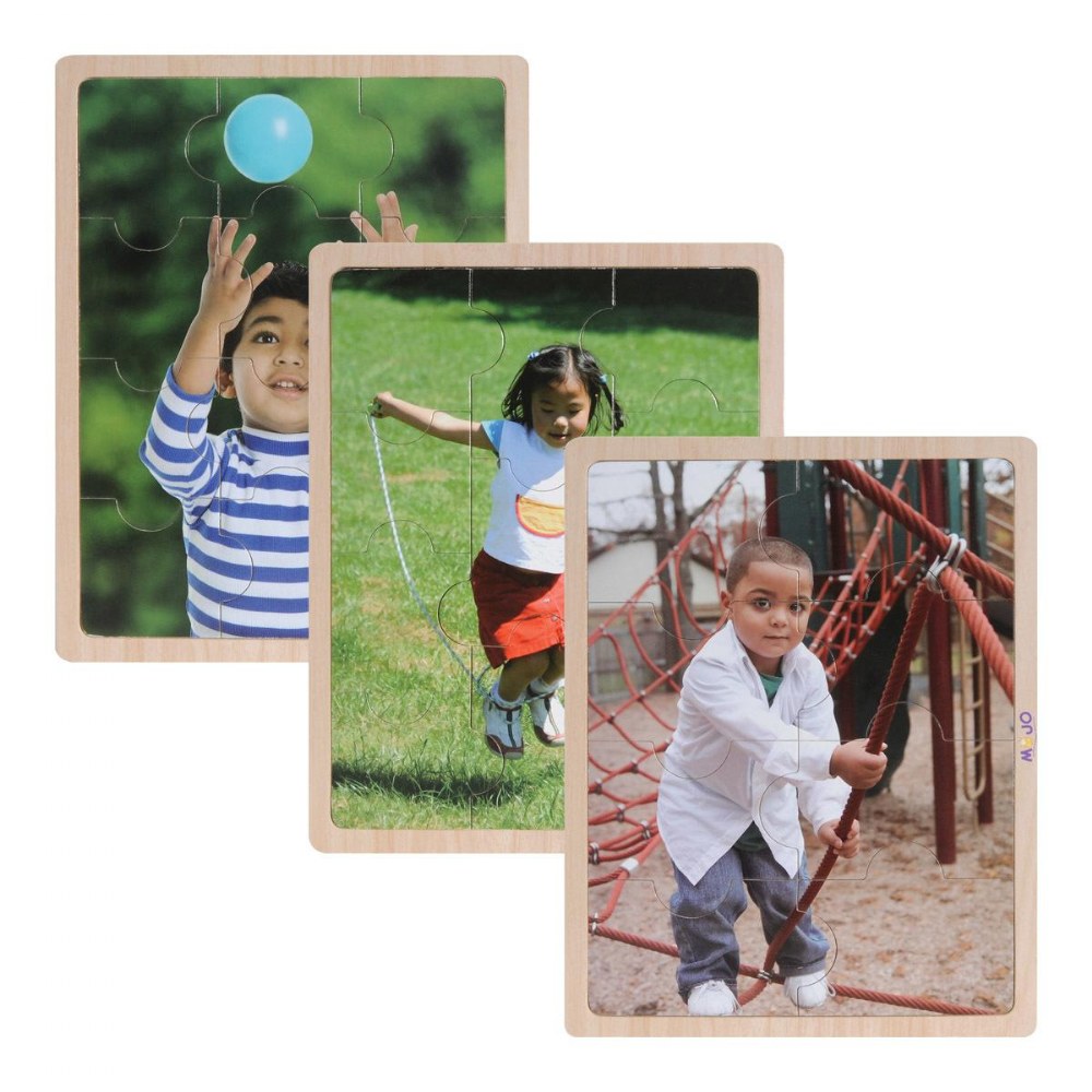 Real Image Kids in Motion Puzzles - Set of 6