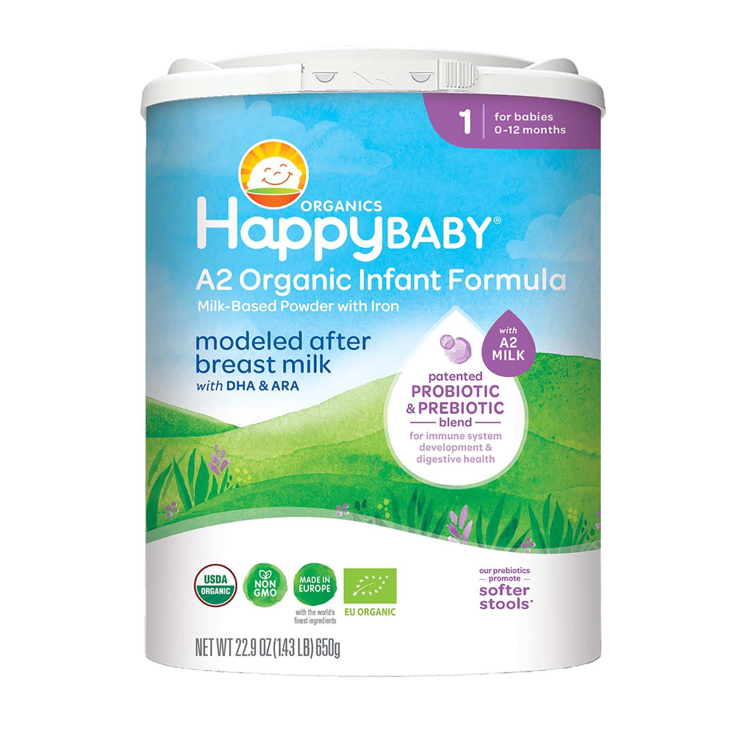 Happy Baby A2 Organic Milk-Based Powder Infant Formula with Iron