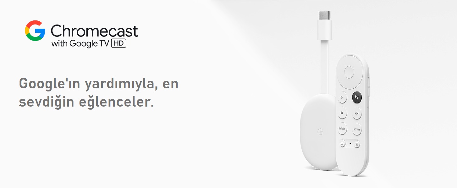 Google Chromecast HD Kumandalı Beyaz Android TV Box Fiyatı
