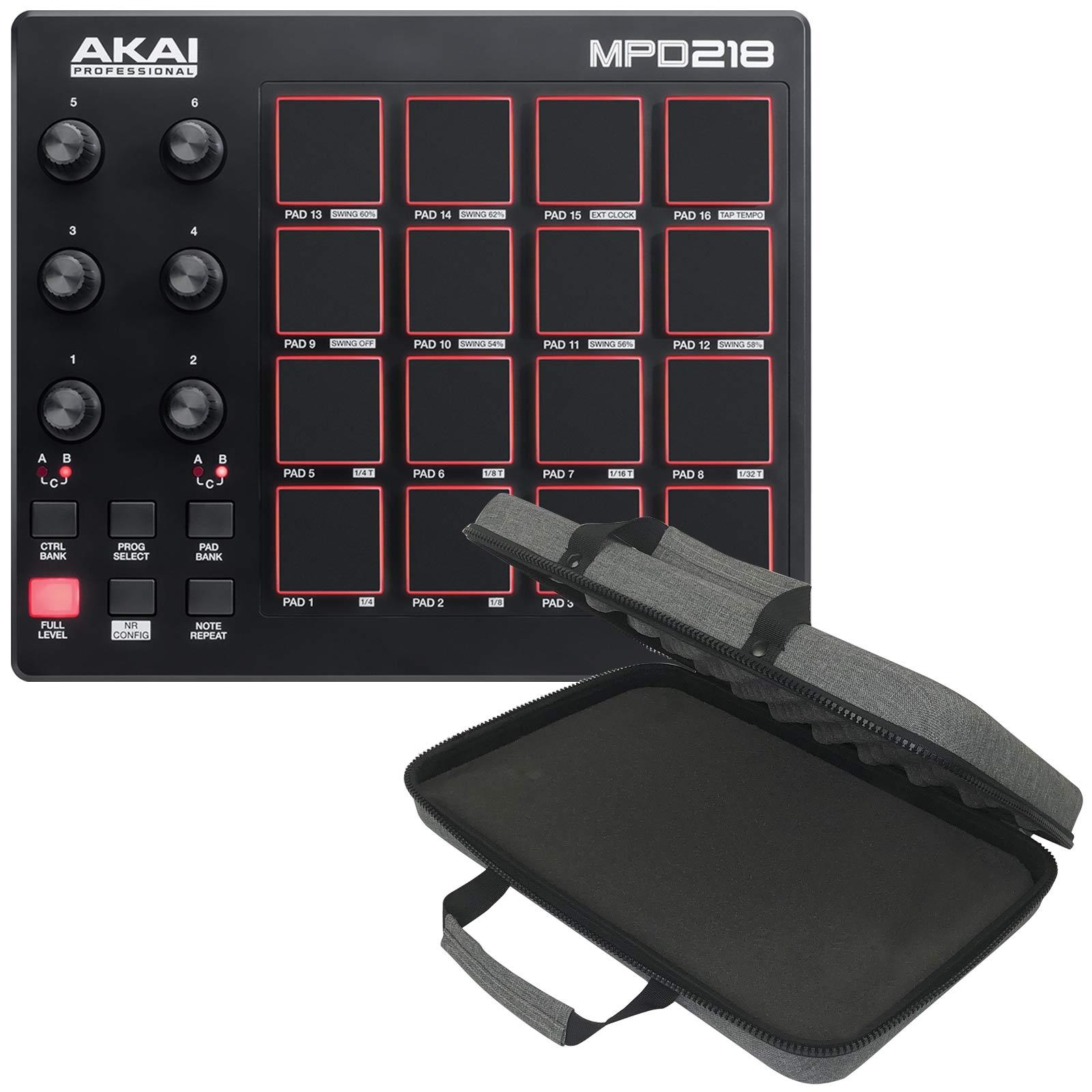 Akai MPD218 Pad Controller with Utility Case Package | IDJNOW