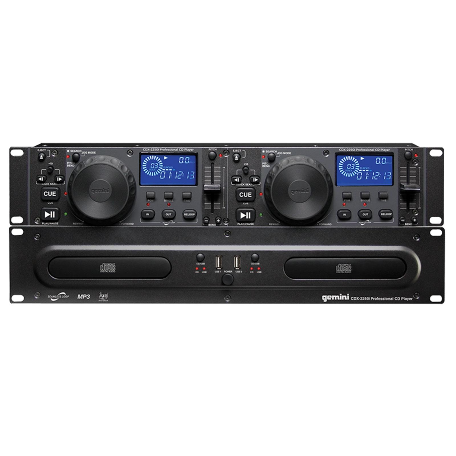 Gemini CDX-2250i Rack Mount Dual CD Player | IDJNOW