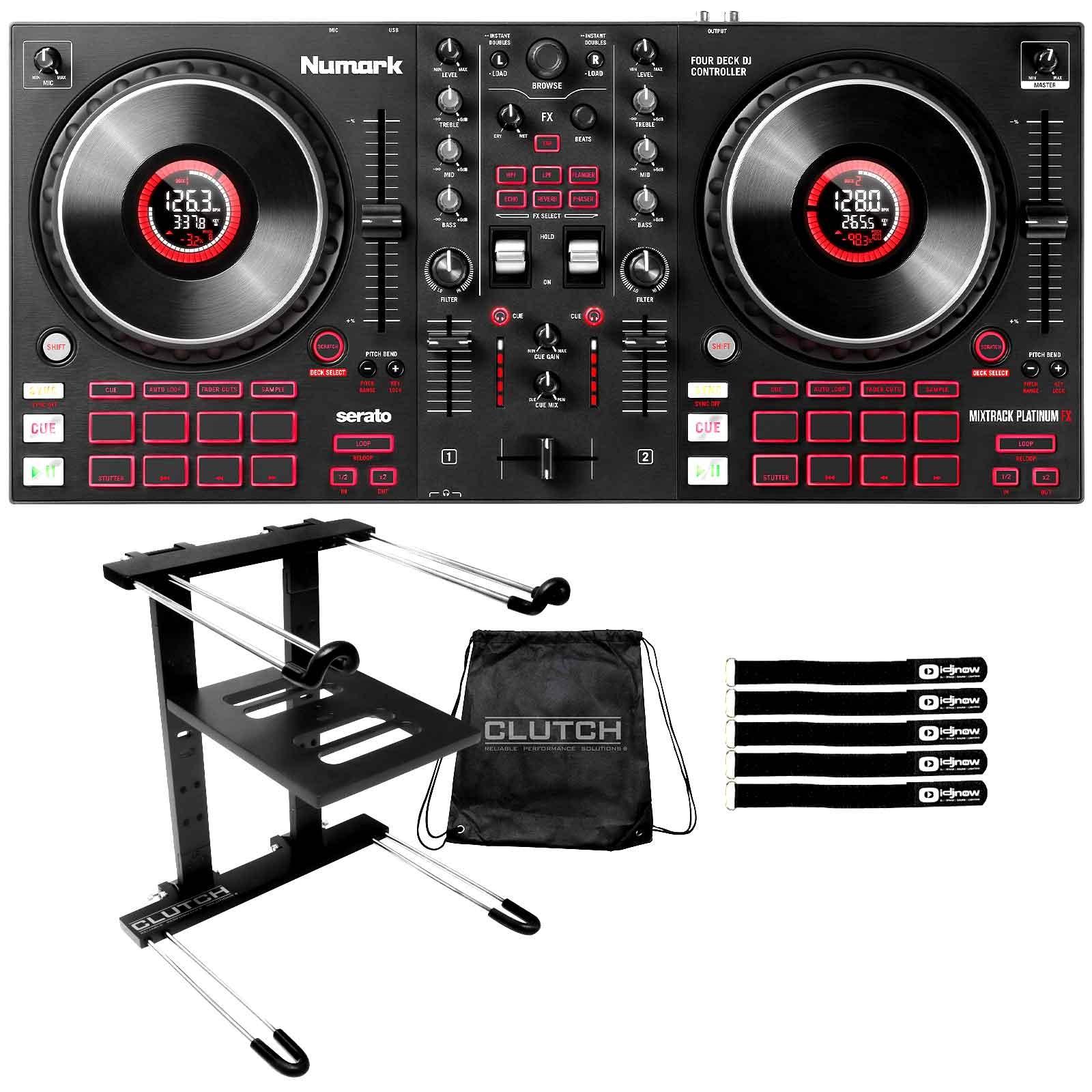 Numark Mixtrack Platinum FX with Laptop Stand | IDJNOW