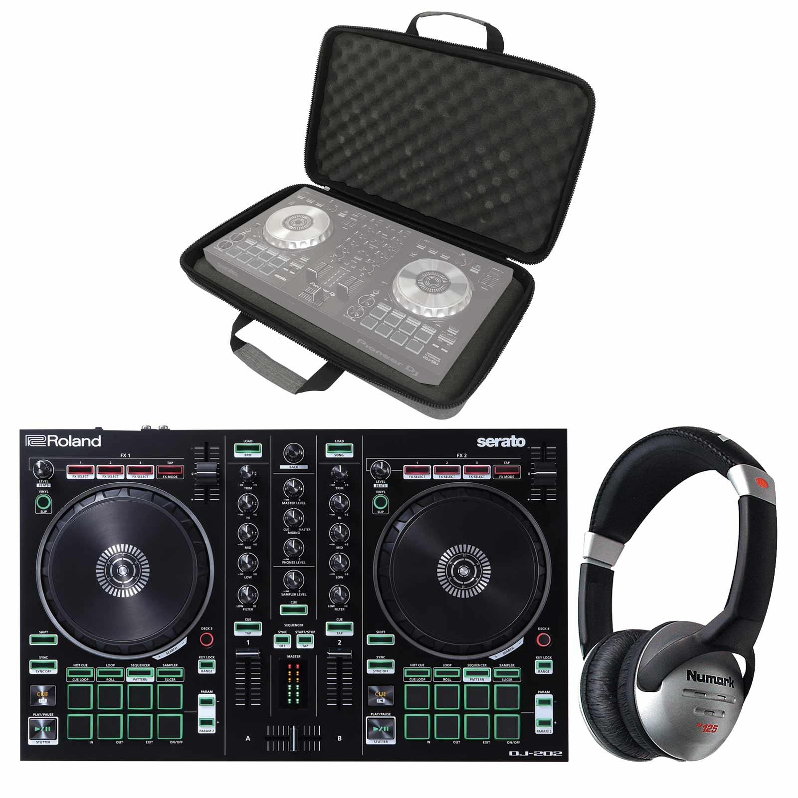 Roland DJ-202 DJ Controller with Bag & Headphones Package | IDJNOW