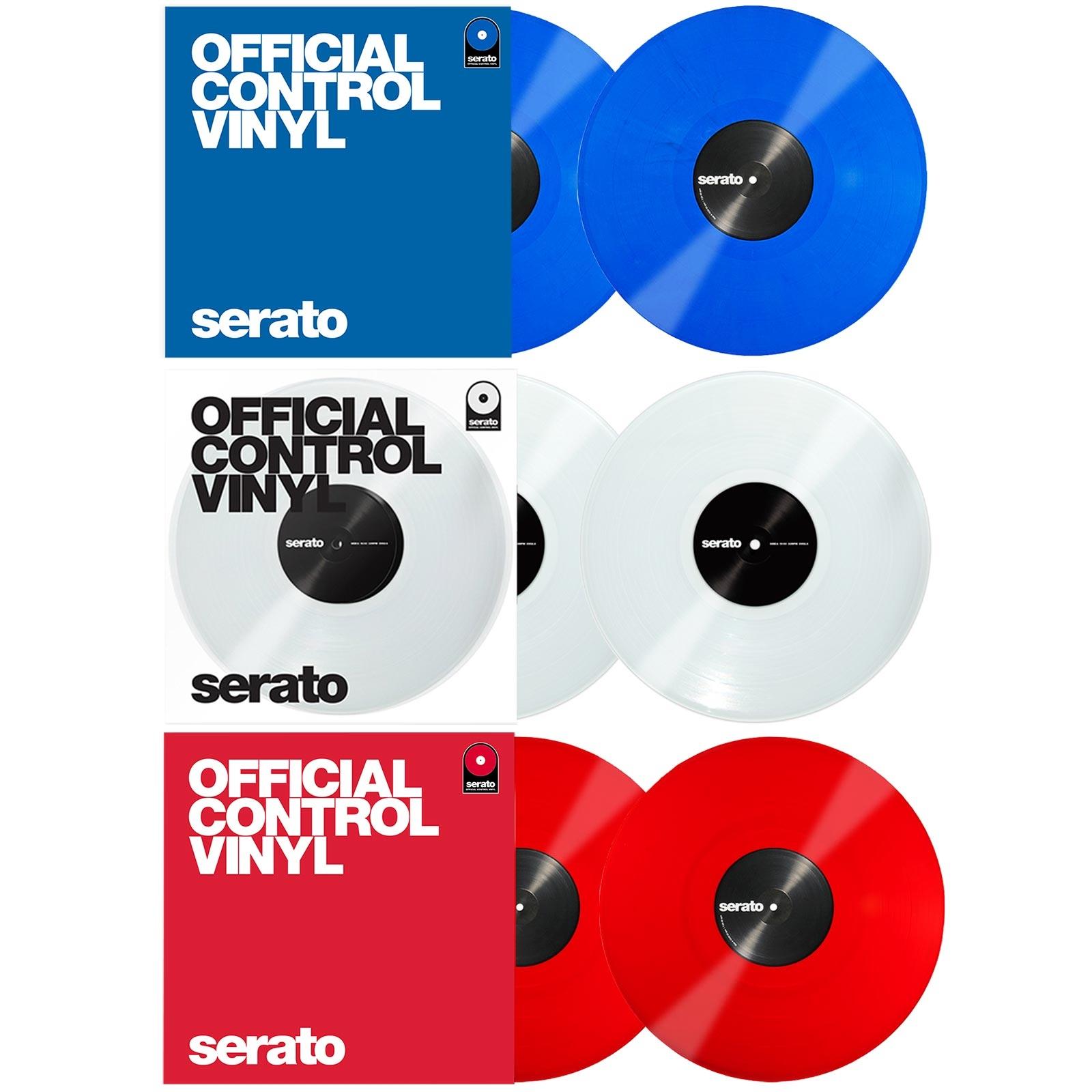 Serato Red, Blue, and Clear 12” Control Vinyl Package | IDJNOW