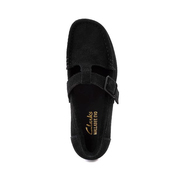Womens Clarks Wallabee Evo T-Bar Mocassin - Black | Journeys