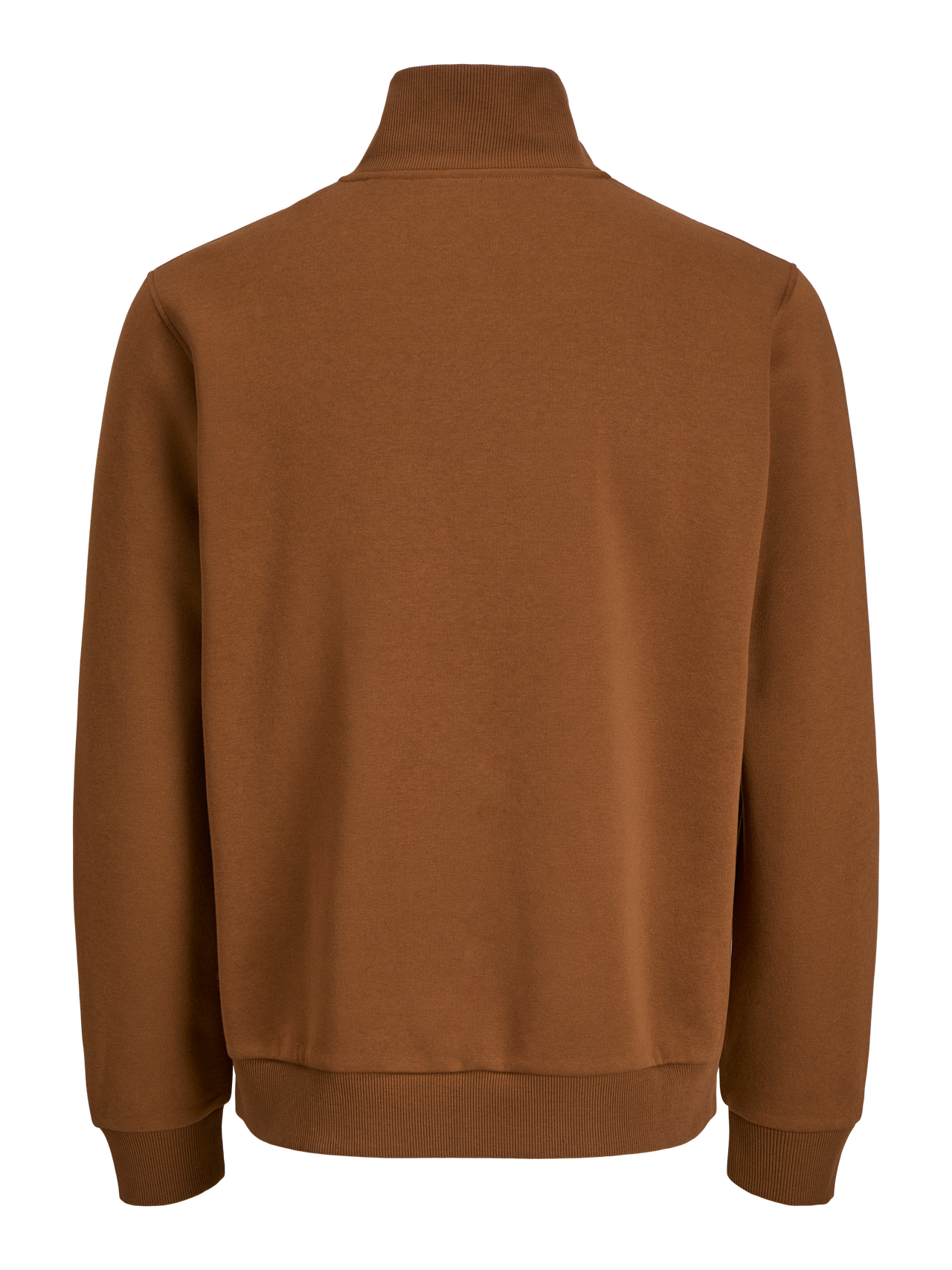 Relaxed Fit High neck Set in sleeves Sweatshirt | Dark Brown