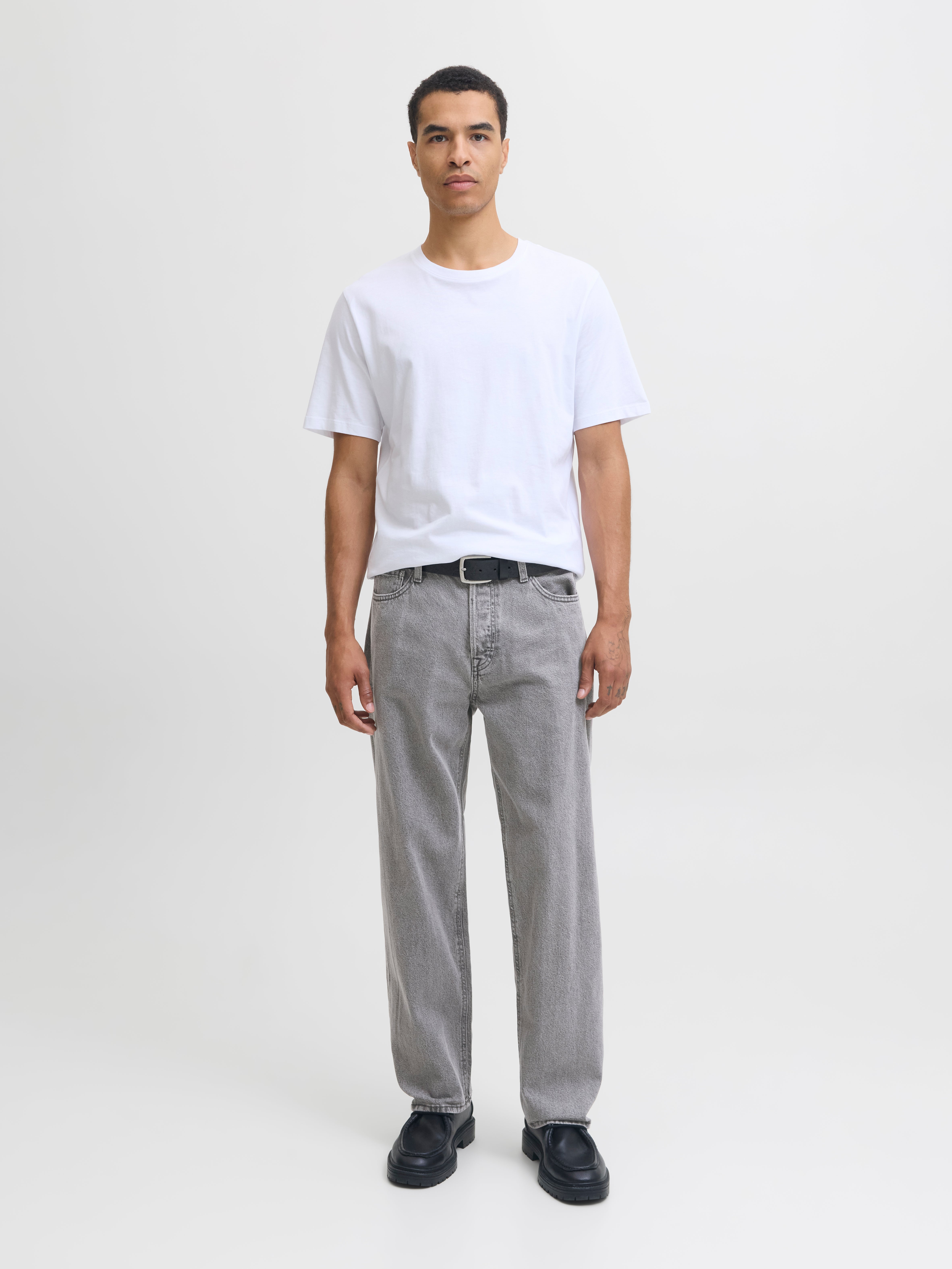 JJIEDDIE JJORIGINAL SQ 067 NOOS Loose fit jeans | Medium Grey