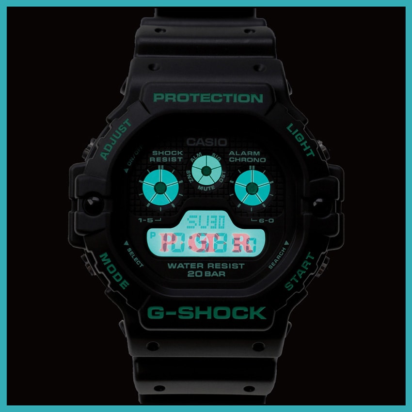 POTRコラボの「Gショック」はDW-5900の復刻版に、ターコイズブルーを