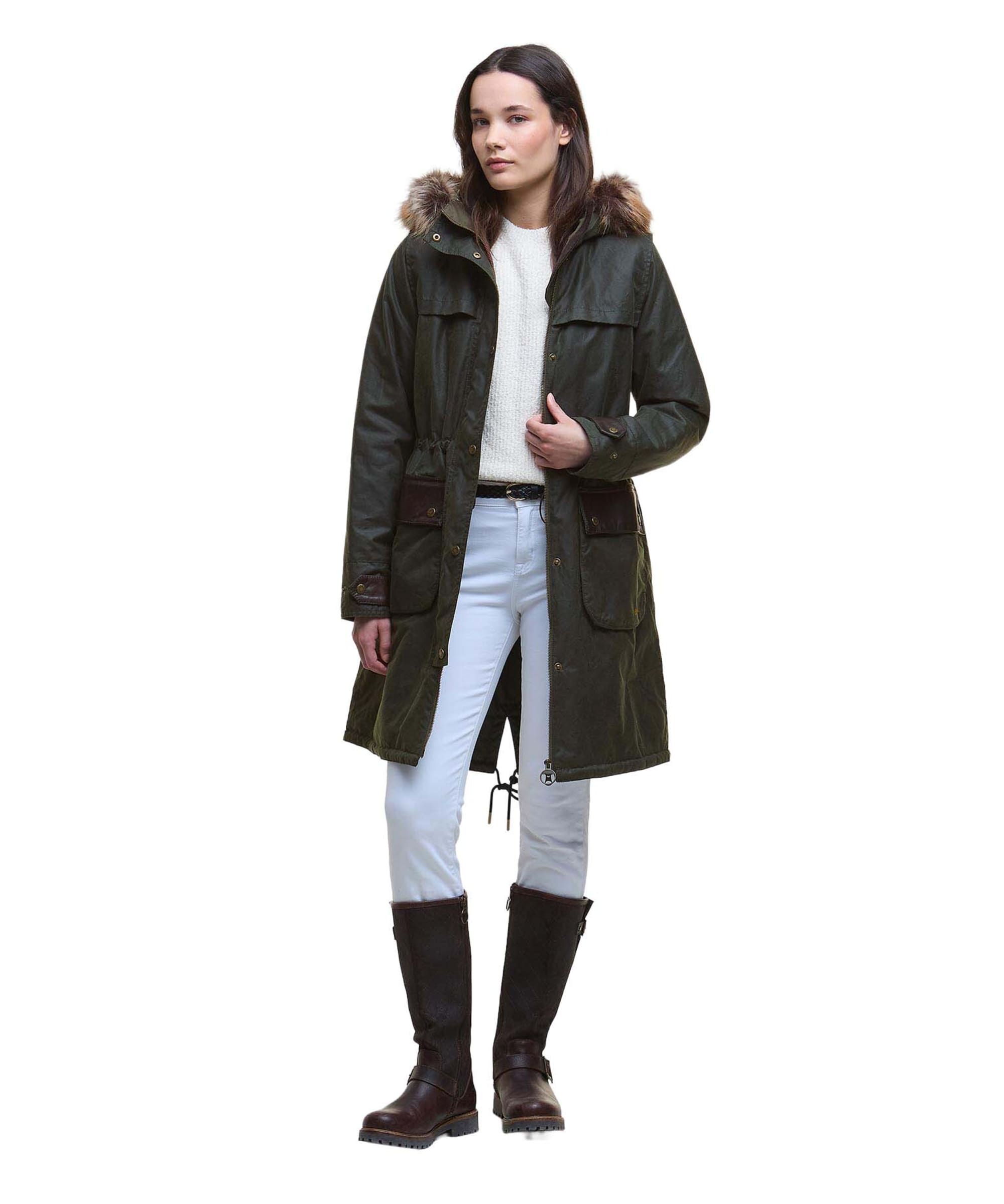 Women's Barbour Durham City Waxed Parka