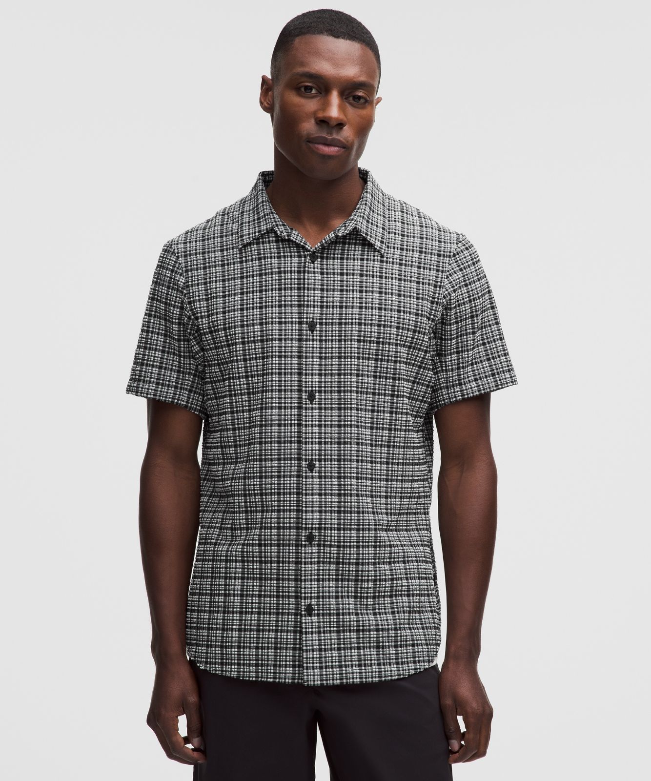 シアサッカー チェック ボタンアップシャツ | ショートスリーブ