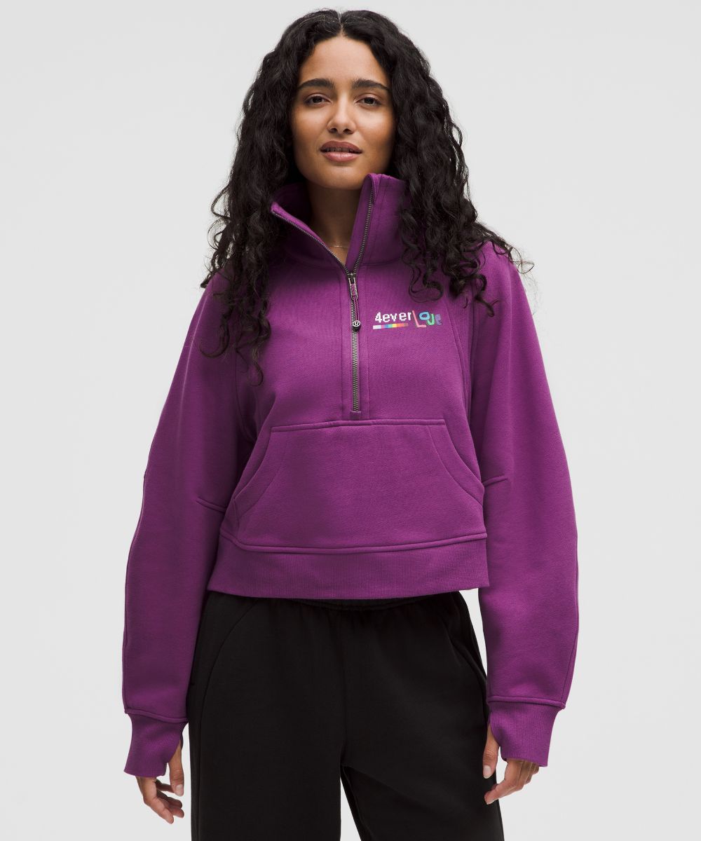 Scuba オーバーサイズファネルネック ハーフジップ *プライド