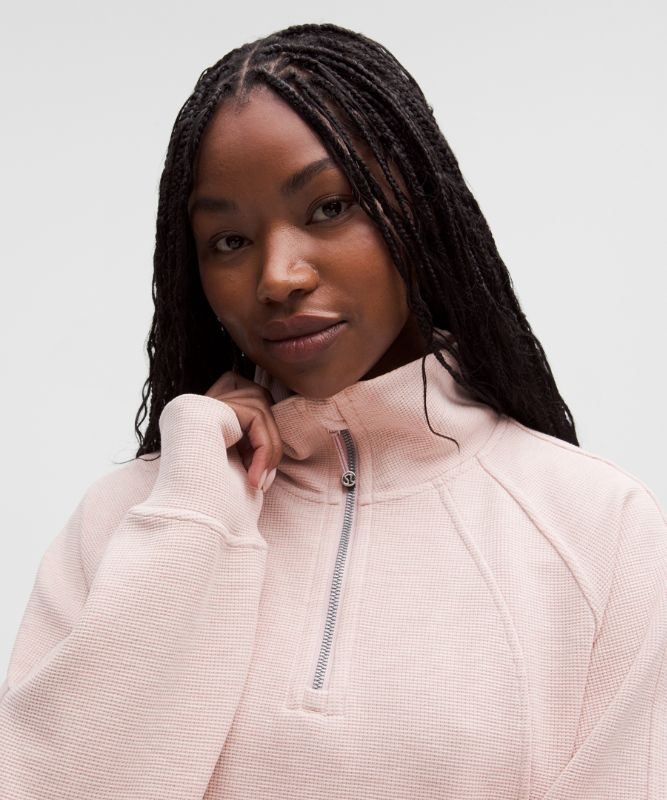 Scuba クロップ ファネルネックハーフジップ *ワッフル | パーカー