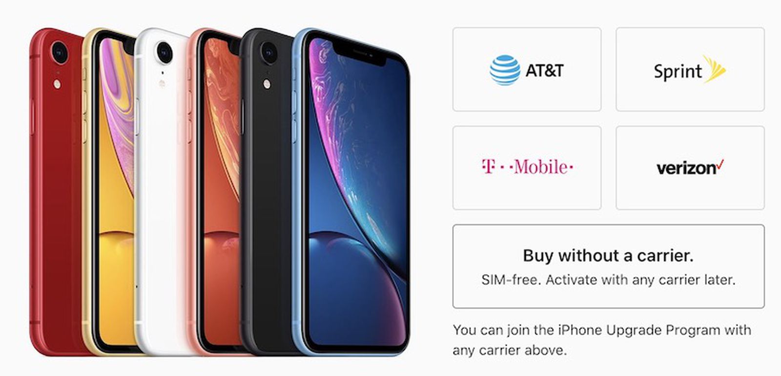 iPhone XR Now Available SIM-Free in the United States - MacRumors