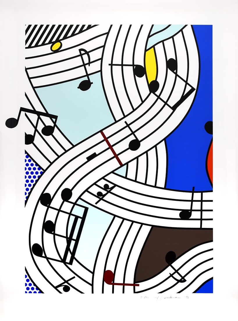 Roy Lichtenstein, Composition I (Musical Notes),1996, Screen Print (S)