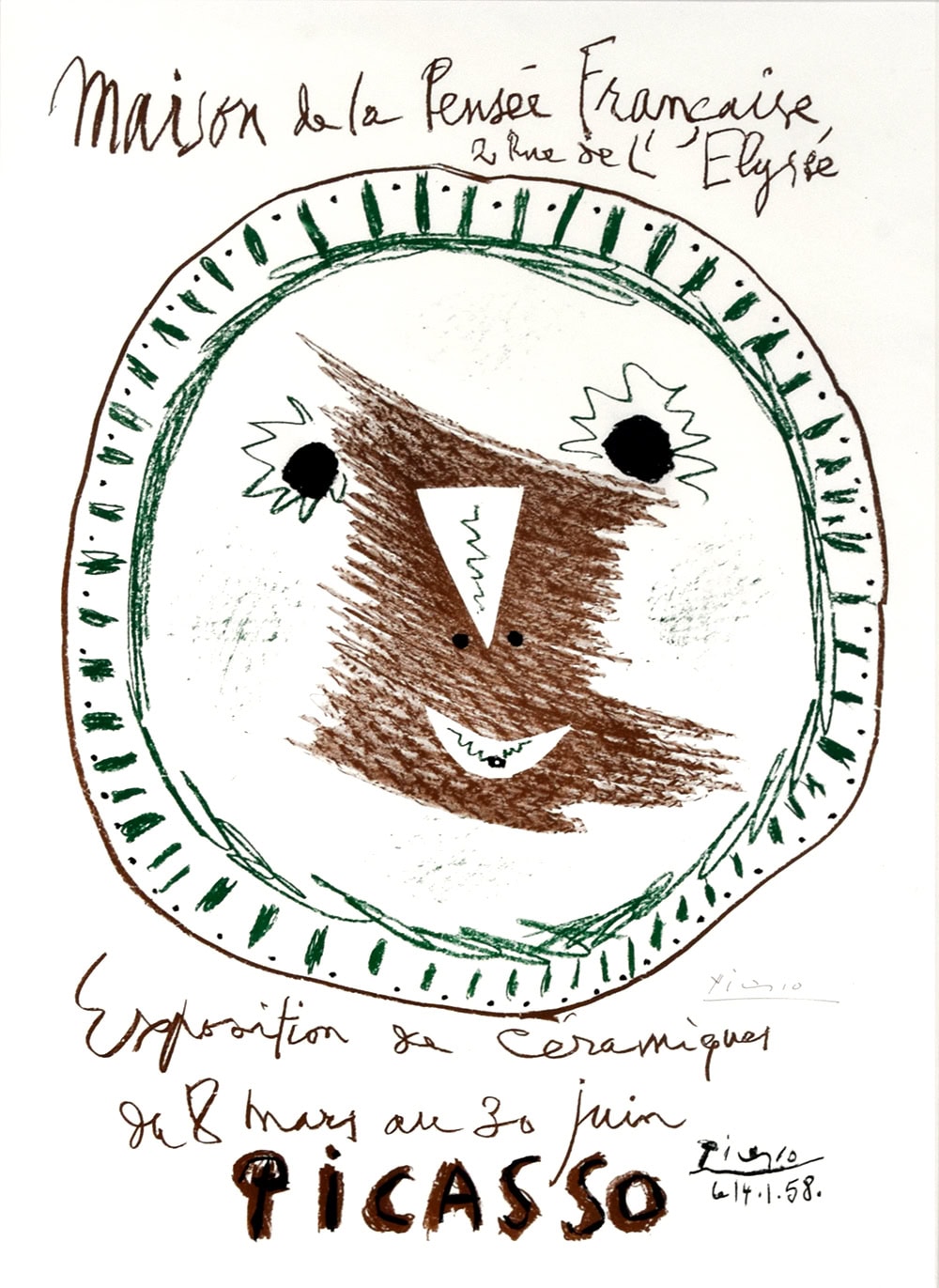 Pablo Picasso, Affiche Exposition de Céramiques (Ceramic Exhibit