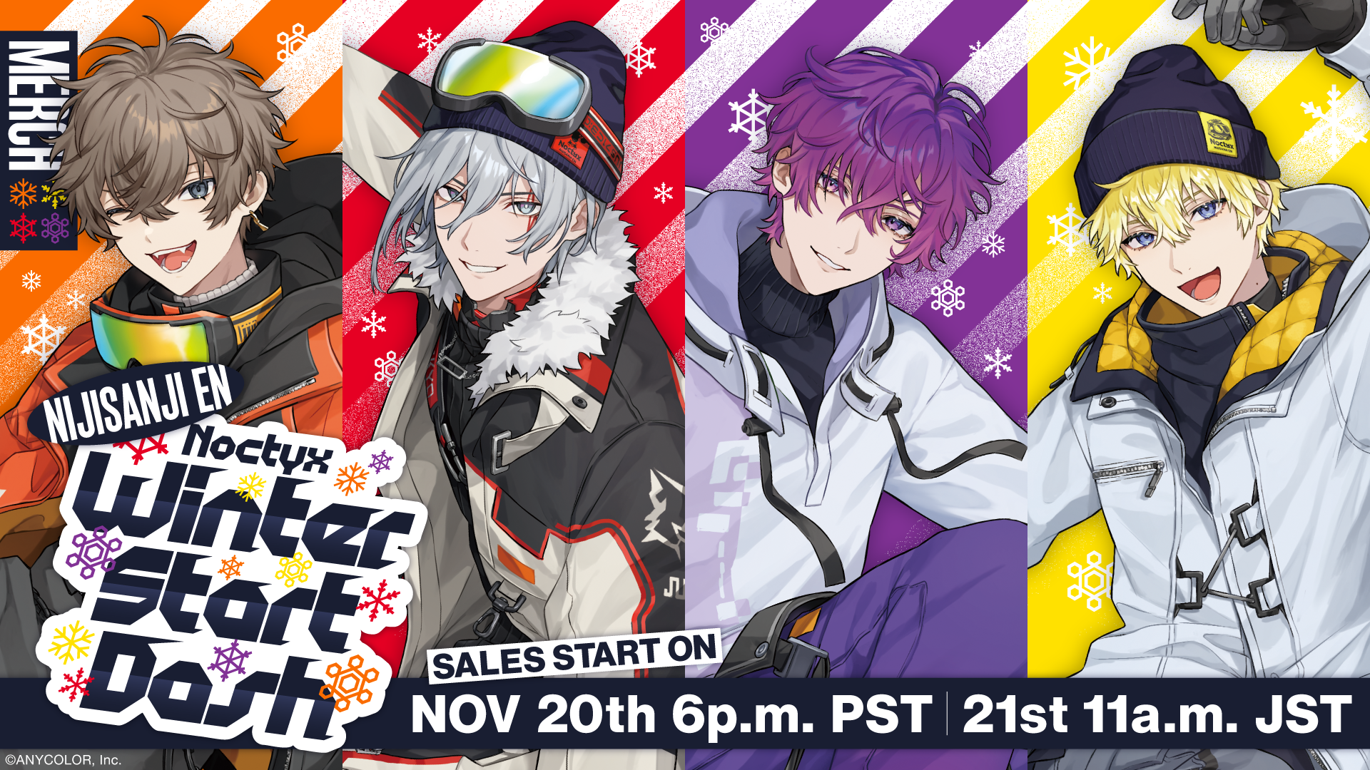 NIJISANJI EN announces “Noctyx Winter Start Dash” merchandise