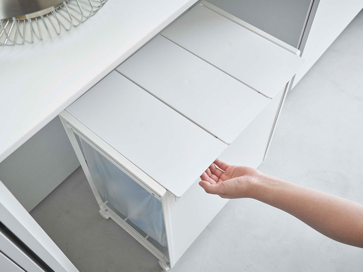 tower ｜ 蓋付き目隠し分別ダストワゴン タワー 3分別 ｜ 山崎実業