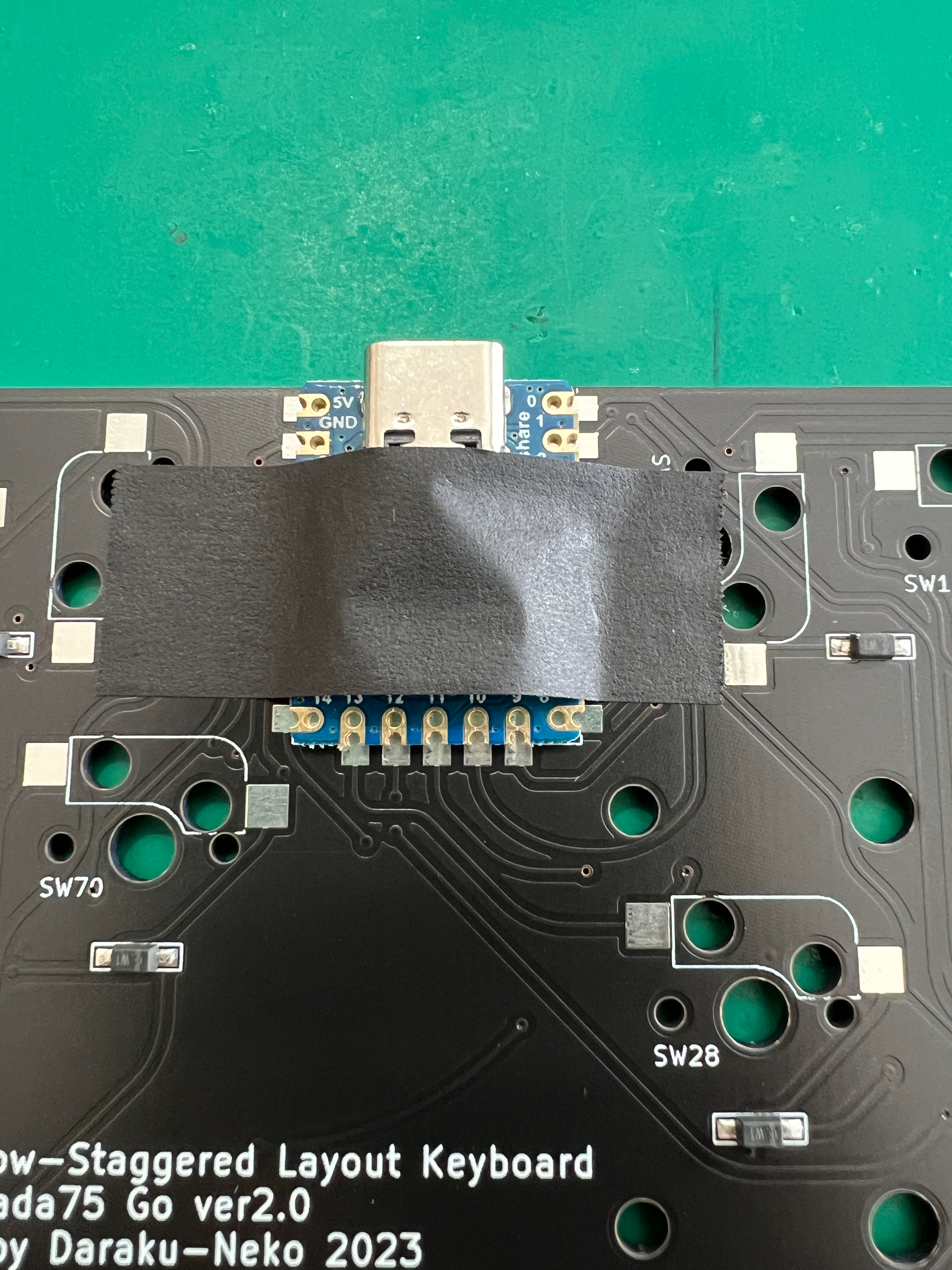 KBD Build Neko - RP2040-Zeroの取り付け(表面実装)