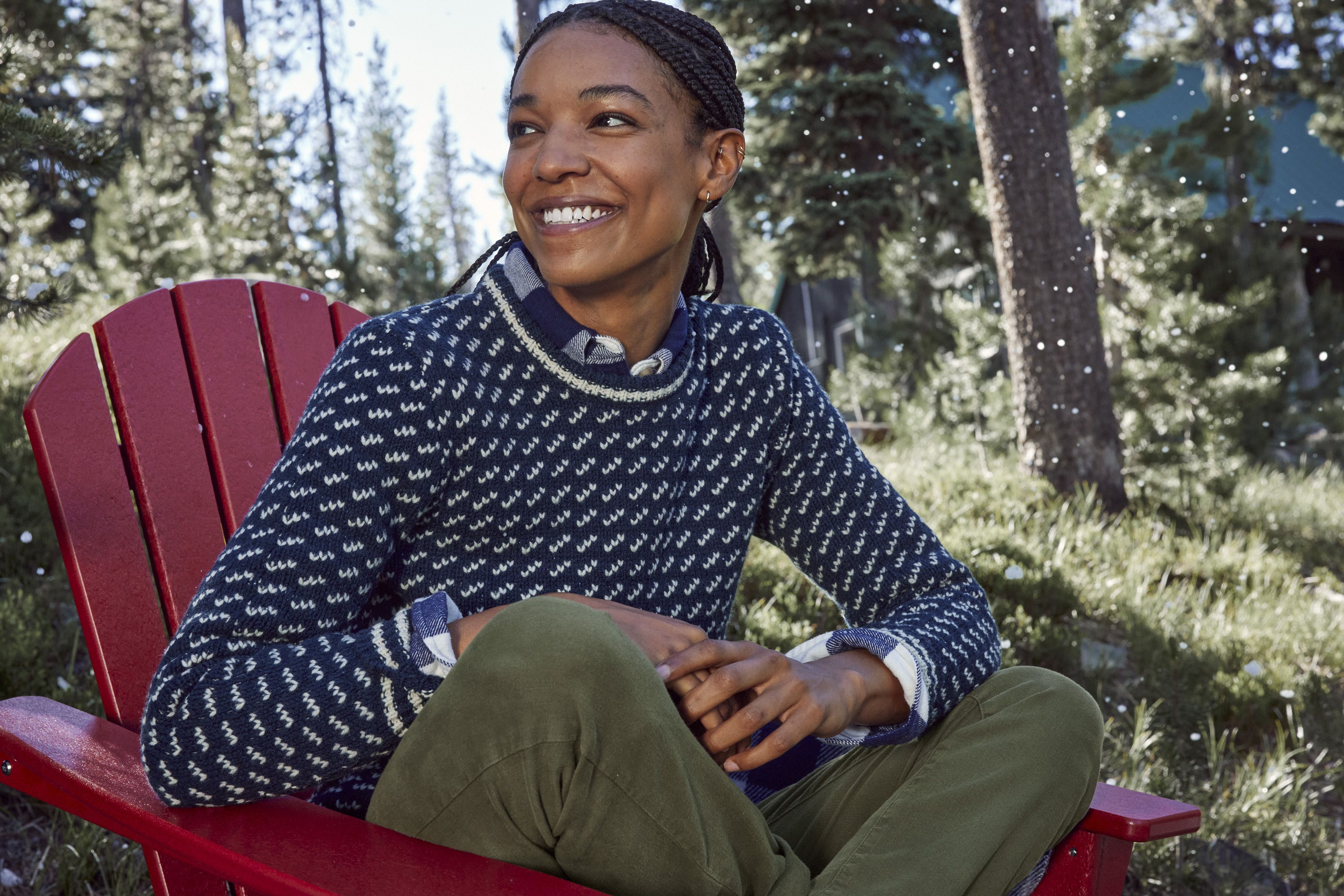 ウィメンズ ビーンズ・クラシック・ラグ・ウール・セーター、クルー