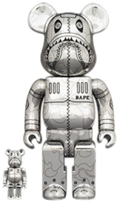 Buy Bearbrick x BAPE x Hajime Sorayama 100% & 400% Set 'Camo Shark