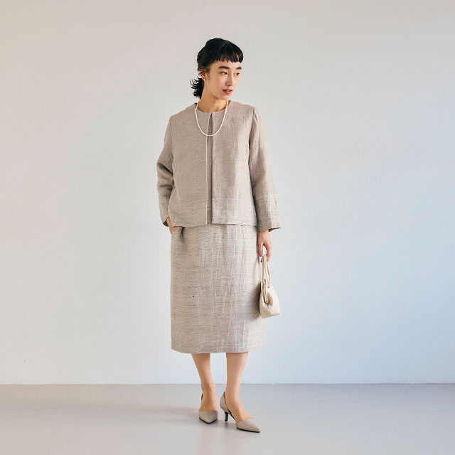 リネンキュプラの波皺(なみしぼ)ジャケット｜衣料品｜中川政七商店