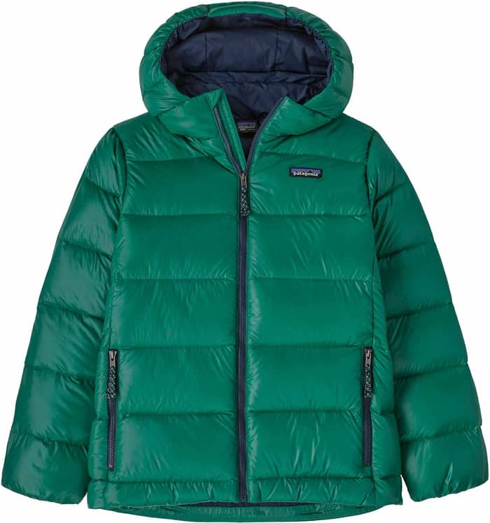 Patagonia K's Hi-Loft Down Sweater Hoody Conifer Green Pile