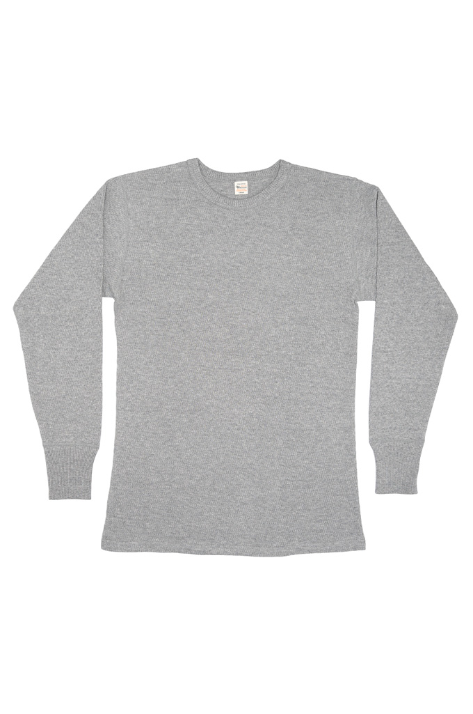 Warehouse Four Needle Waffle-Knit Thermal - Gray