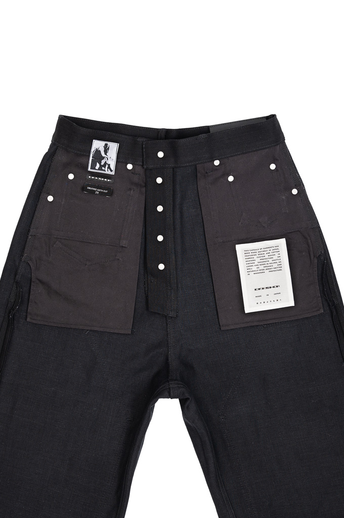 Rick Owens DRKSHDW Geth Jeans - Made In Japan 16oz Black/Black