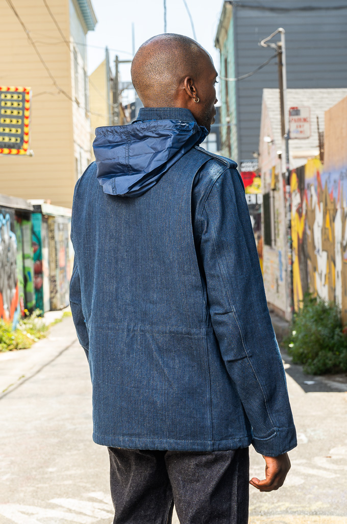 Iron Heart 16oz Natural Indigo Selvedge Denim M65 Field Jacket