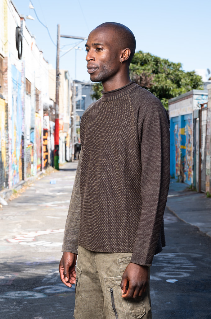 Devoa TIMEWASTING Crewneck Sweater - Sandblasted Wool/Cashmere