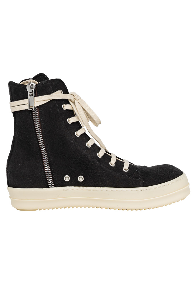 Rick Owens DRKSHDW Vegan Ramones - Brushed Cotton Black/Milk